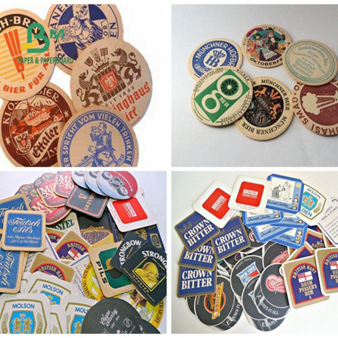 Weißes saugfähiges Küstenmotorschiff-Papier Beermat-Brett-0.7mm 1.2mm 1.5mm