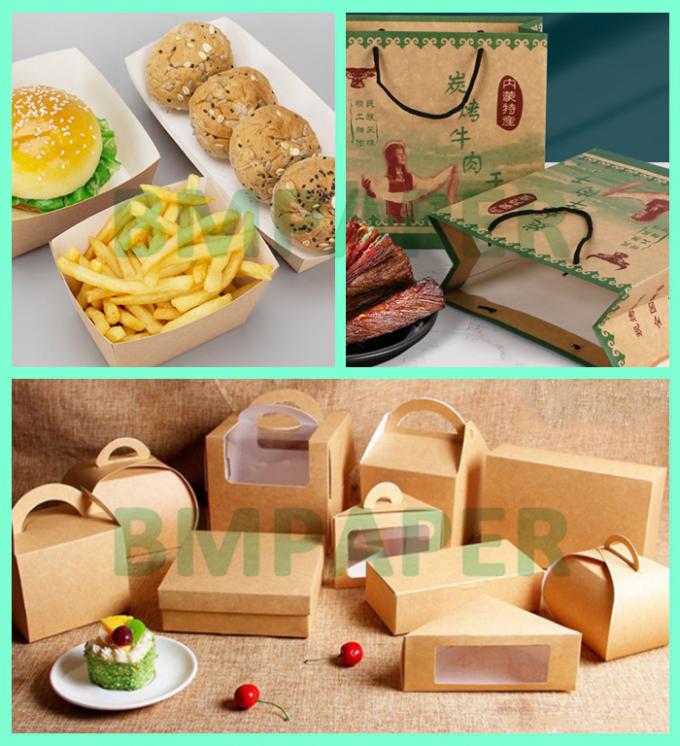  Weiß der Uniform-325gsm beschichtete hinteres Papier Kraftpapiers für verpackendes Brot 70 x 100cm