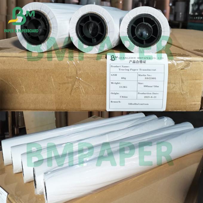 Große lichtdurchlässige aufspürende Papierrolle für das Zeichnen 880 x 50m
