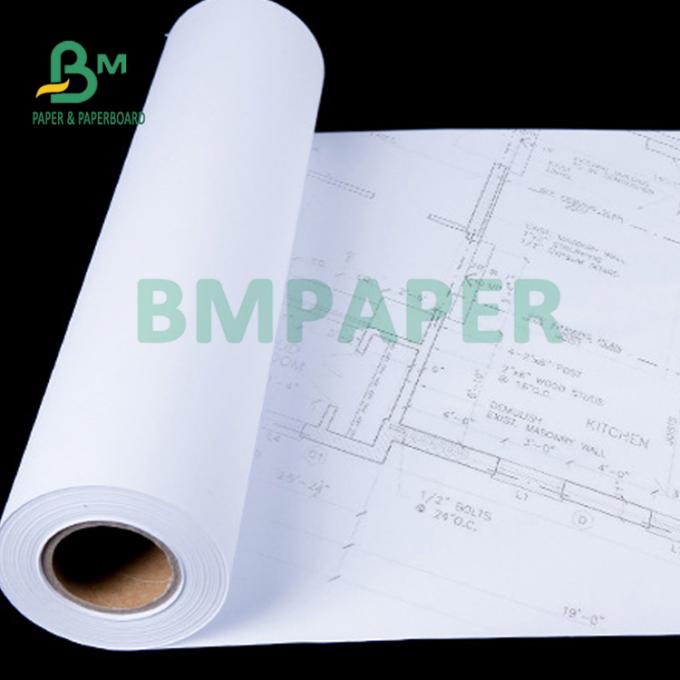 Tintenstrahl-Plotter-Papier 20lb CAD unbeschichtetes für Technik-Pläne 24