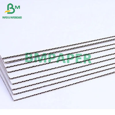 2 Schichten weißen Wellpappe-Flöte F geriffelt 1mm 1.2mm 1.5mm 1.6mm dick