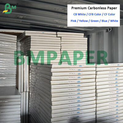 Ream Pack NCR Kohlenstofffreies Kopierpapier 70gm CFB Rosa CF Gelb mit weißem Rücken 61 X 86cm