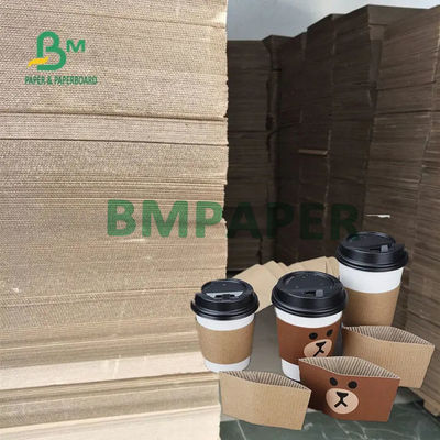 Einzelne Wand e-Flöte Wellpappen-Blätter für Brown-Kaffeetasse-Abdeckung