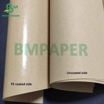 Einzelnes PET beschichtetes Schalen-Vorrat-Papier, Brown-Kraftpapier-70g + PET 15g Nahrungsmittelgrad