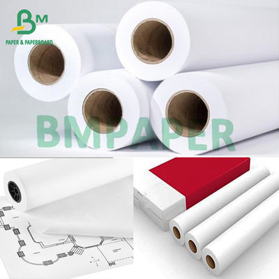 24&quot; X 150' Plotter-Papier-helle weiße Farbe 20lb CAD unbeschichtete für Technik