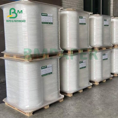 Weiß Kraftpapier Straw Wrapping Paper Roll 24gsm 28gsm 25mm 26.5mm kompostierbar