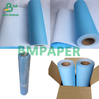 80gm Inkjet-Drucker Papier Blaupausen eine Seite Blau, eine Seite Weiß 880mm X 50m 100m 150m Roll Core 2&quot;