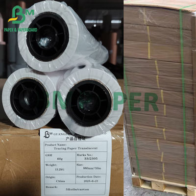 60gm Spurenpapier Durchsichtiges Plotterpapier Samll Rollen 880mm X 50m 100m 150m Karton