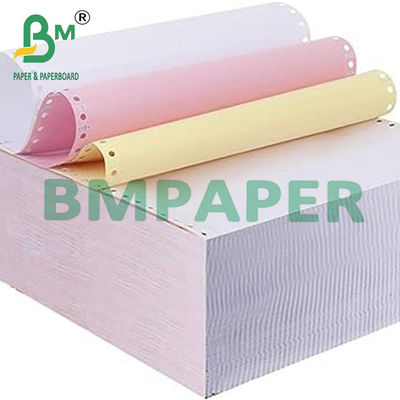 Kohlenstofffreies Computerpapier mit weißen, rosa, gelben Formen