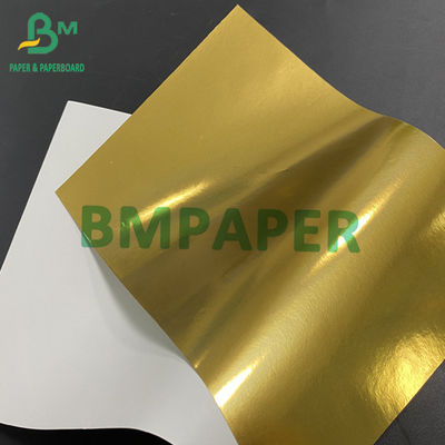 Goldmetallisiertes Etikettenpapier für Bierflaschen Etiketten Feuchtigkeitsfestigkeit Umweltfreundliches Leichtpapier