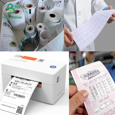 Weißes Wärmepapier 57*40mm 80*80mm 80*60mm Kassenpapier Rollen ATM Bank Pos Papier