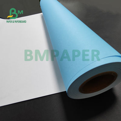80 gr Blaue Papierrolle Weiß Rücken für CAD-Engineering Zeichnung 880mm X 150m 3'' Kern