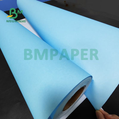 80 gr Blaue Papierrolle Weiß Rücken für CAD-Engineering Zeichnung 880mm X 150m 3'' Kern