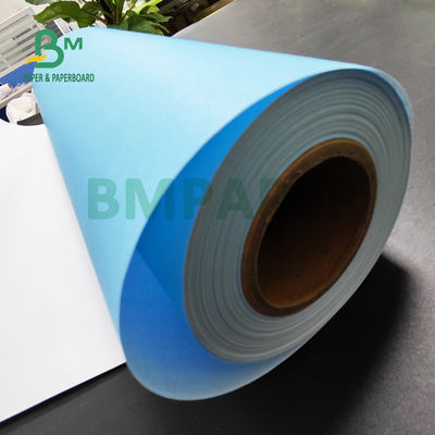 80 gr Blaue Papierrolle Weiß Rücken für CAD-Engineering Zeichnung 880mm X 150m 3'' Kern
