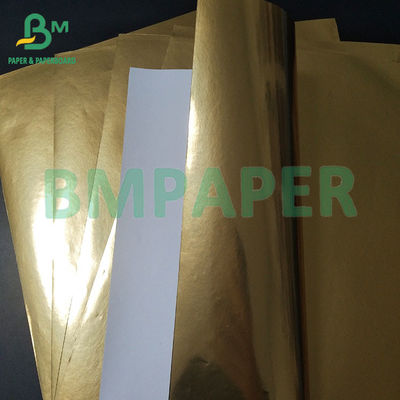 Großhandel Metallpapier Vakuum Silber Aluminierte Feuchtfestigkeit Metallisiertes Papier Für Trinketiketten Papier Druck