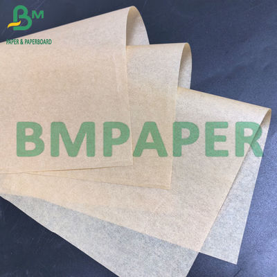 35gm Einseitige glänzende MG Goldbraune gestreifte Kraftpapierrolle zur Verpackung