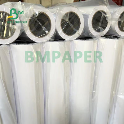 20 lb nicht beschichtete CAD-Papierrolle für Tintenstrahldrucker 36' X 500' 3' Kern Hellweiß