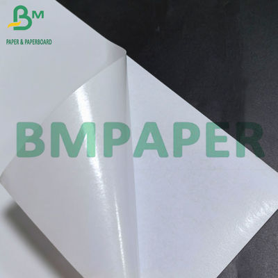 80um weißes Klebepapier aus PP mit 80g Liner Glanzpapier für den Laserdruck