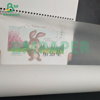 73 gm 610 mm*50 m Weißes, gut gedrucktes Spurenpapier Durchsichtiges Rollenverpackung