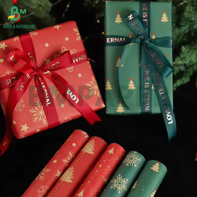 60gm Nachmachdruck Weihnachtsgeschenkverpackung Verpackungspapierrolle 43cm x 300cm