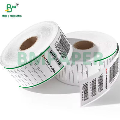70gm Thermaletikett Flugzeugklebstoff Gepäcketikett Papier 53,9cm X 5,5cm