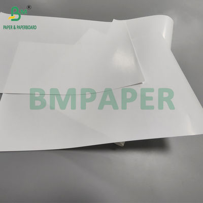 80gm einseitig beschichtetes glänzendes weißes Kunstpapier für Aufkleber 65 x 95cm