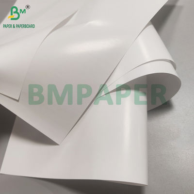 80gm einseitig beschichtetes glänzendes weißes Kunstpapier für Aufkleber 65 x 95cm