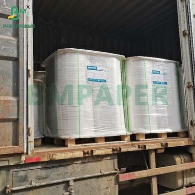34 mm x 6000 m Weiße MG-Papierrolle 25 g 26 g zum Verpacken von Plastikstrohhalmen
