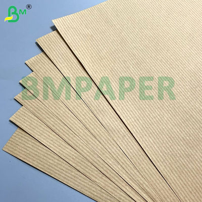 60gm glatte einseitige glänzende braune gestreifte Kraftpapier zum Verpacken von Lebensmitteln Handwerk / DIY