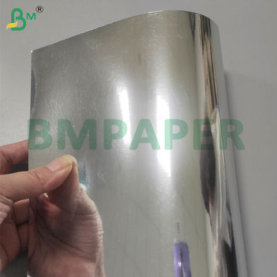 245 gm Metallisierte, verglasene Silberpapierblätter für Luxusverpackungen
