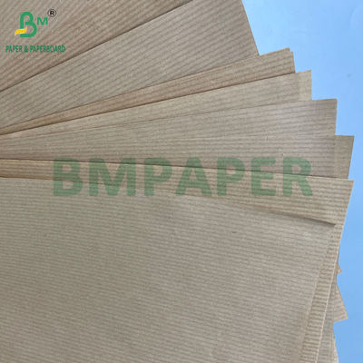 40GSM 50GSM 60GSM Gestreifte, gerippte braune Kraftpapierrollen 750MM 1000MM