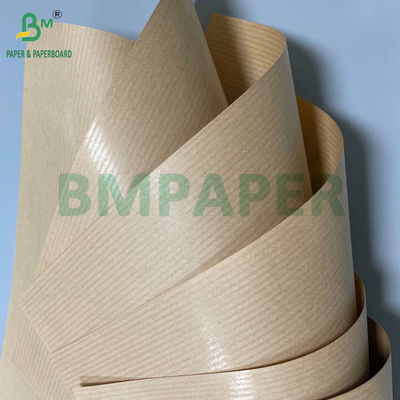40GSM 50GSM 60GSM Gestreifte, gerippte braune Kraftpapierrollen 750MM 1000MM