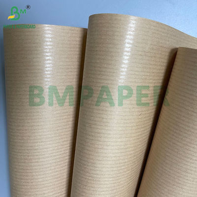 40GSM 50GSM 60GSM Gestreifte, gerippte braune Kraftpapierrollen 750MM 1000MM