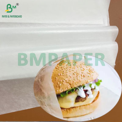 Ölfestes Papier 30g 35g Weißes Wachspapier für Sandwiches Hamburger