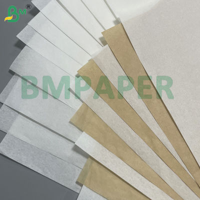 Braunes, weißes, natürliches, kompostierbares, fettabweisendes Papier 45 g/m² für Verpackung, Auskleidung, Hotdog-Verpackung