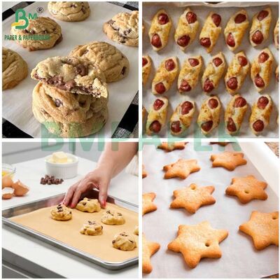 35gsm 40gsm Fettbeständiges Antihaft-Pergamentpapier Rolle für den Ofen