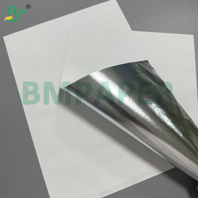 1/s Bright Silver Metalised Paper White Back Food Grade Sheets 70g 800mm X 1000mm