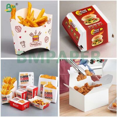 Kit 6 Anti-Fett Lebensmittelkarton 275 g 300 g für die Verpackung von Pommes Frites