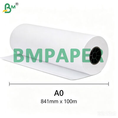 A0 Size 80gsm CAD Bond Paper Rolls 841mm X 50m 100m 150m 