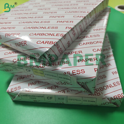 80 gm NCR CFB Gelb rosa Kohlenstofffreies Papier für den Digitaldruck 216 x 279 mm