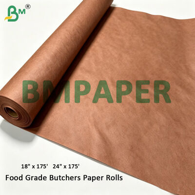 18" lebensmittelechte Metzger-Kraftpapierrollen, rosa, 60 g/m² x 18" breit x 175' Länge